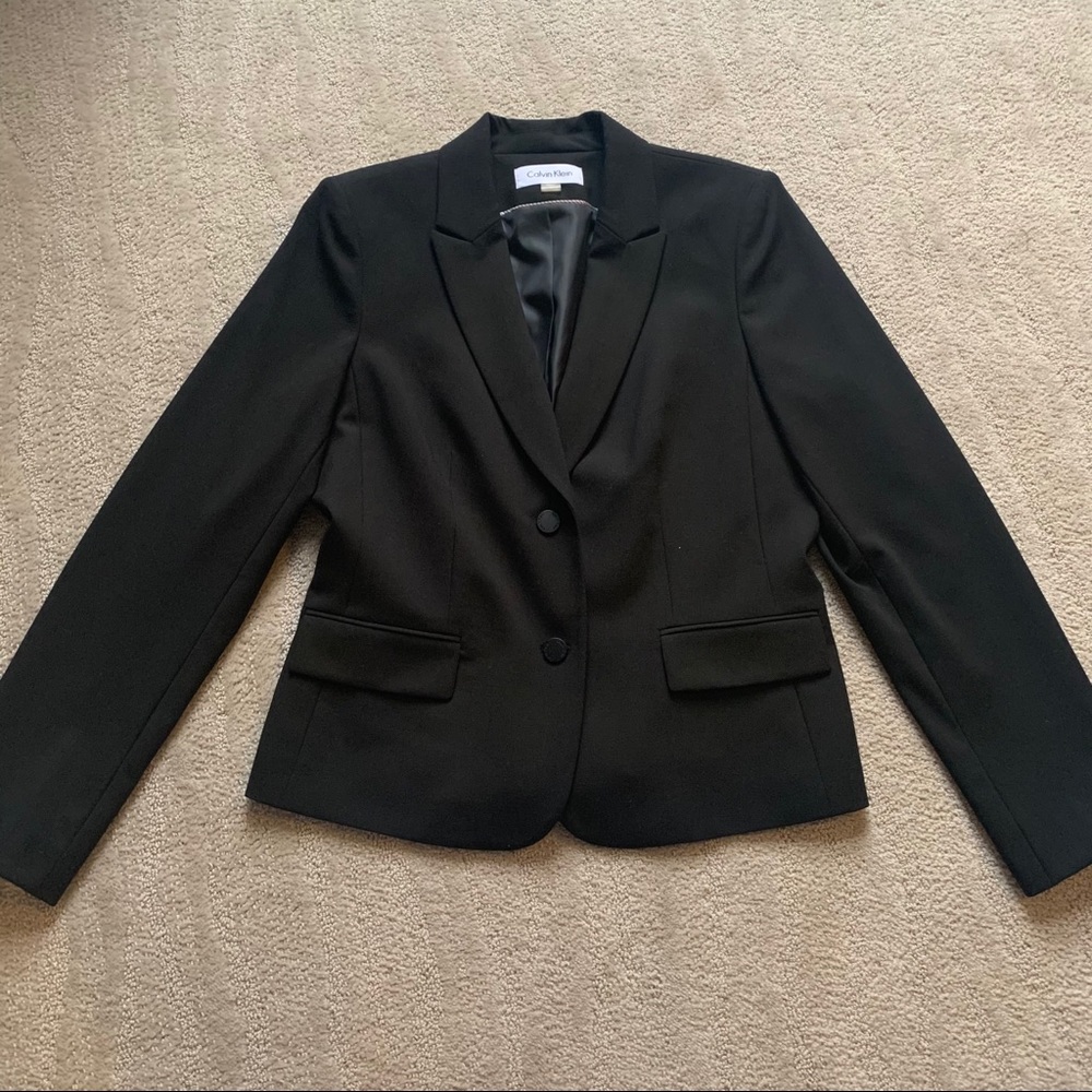Calvin Klein Black Blazer Size 10